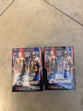 LOT OF 2 2026 WWE Topps Chrome Blaster Box Trading Cards  | 28 TOTAL CARDS EACH!